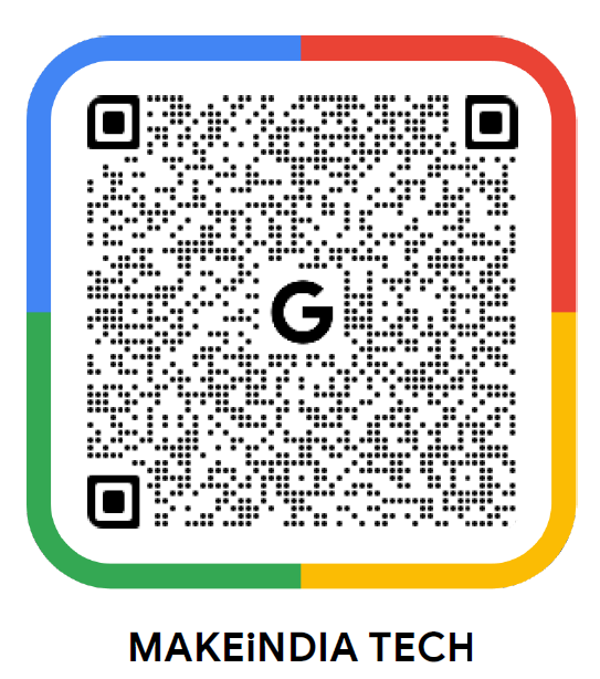 Scan to leave a Google review for MAKEiNDIA TECH